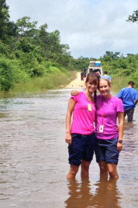 Bekka and long-term mentor Lori, then Hillside’s Rehab’s Director, determine the waters are too high to make it to this week’s mobile clinic.