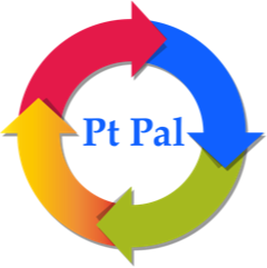 PT Pal logo multicolored circle with arrows